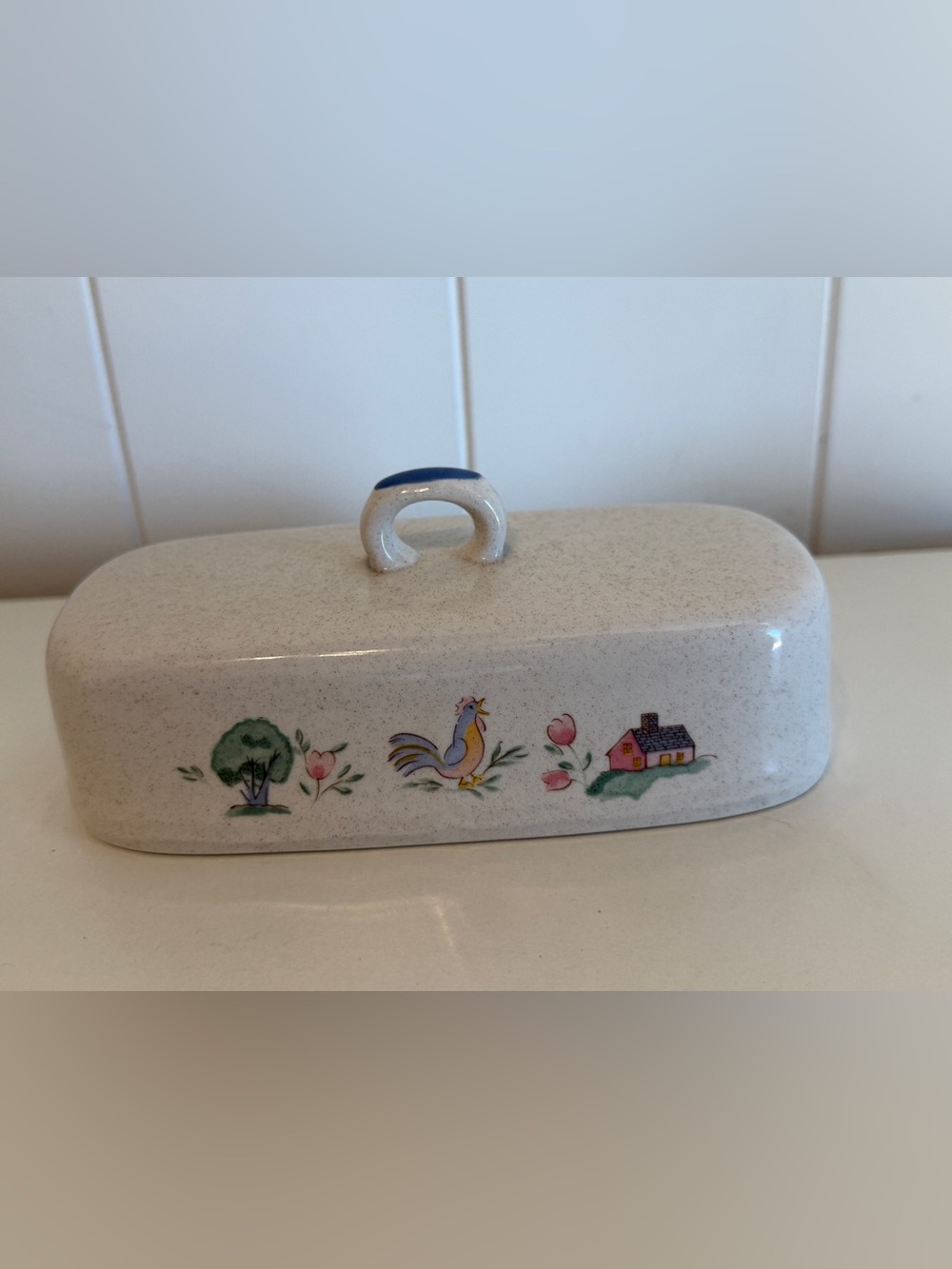 Vintage International China Heartland Butter Dish Stoneware lid only